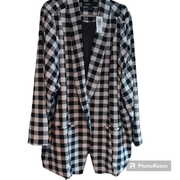 torrid Jackets & Blazers - TORRID Studio Crepe Classic Shawl Collar Blazer Retro Gingham Torrid 6X US 30